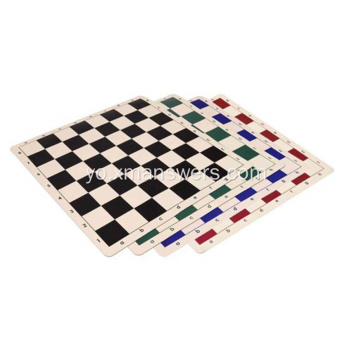 Ṣeto Chess Silikoni pẹlu Chess Board Chess Mat